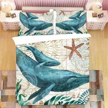 3d Marine Animal Bedding Set Turtle Dolphin Octopus Single and Double Queen King Full Down Bedding Set Home Textile 2024 - buy cheap