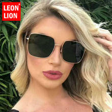 LEONLION-gafas de sol cuadradas de Metal para mujer, diseñador de marca femeninos de anteojos de sol, con marco de aleación, grandes, con gradiente Vintage 2024 - compra barato