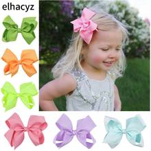 10pcs/lot 4.5inch Colorful Big Solid Ribbon Hair Bow Clips Hairpin Girl's Bow Boutique Chic Headware Kids Girls Hair Accessories 2024 - buy cheap