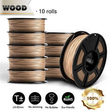 SUNLU-filamento para impresora 3D, 10 rollos de madera PLA, 1kg, 1,75mm, textura de madera ecológica, 100% sin burbujas, Impresión de ilustraciones 2024 - compra barato