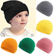 Classic Winter Knit Kids Hat Skull Cap for Toddler Boys Autumn Fisherman Beanie Solid Autumn Hip Hop Caps Fashion Fisherman Cap 2024 - buy cheap