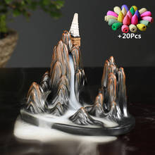 Presente artesanal criativo de resina cachoeira refluxo reverso queimador de incenso para casa escritório decoração de casa trabalho manual 2024 - compre barato