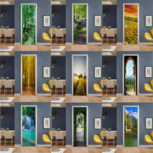 Self Adhesive Decal Home Decor 3D Print DIY Door Sticker Natural Landscape Paper for Living Room PVC Waterproof Wallpaper Poster 2024 - buy cheap