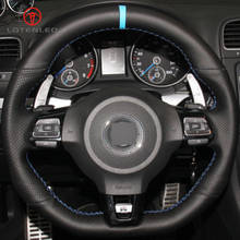 LQTENLEO, черный, из натуральной кожи, DIY, для Volkswagen Golf 6 GTI MK6 VW Polo GTI Scirocco R Passat CC 2024 - купить недорого