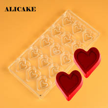 Heart Chocolate Bars Form Mold Polycarbonate Tray Baking Cake Decorating Bakeware Candy Pastry Tools 15 Holes Plastic for Baker 2024 - buy cheap