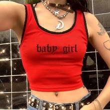 Y2k estética tanque sem mangas malha recortada camisas harajuku goth punk colete streetwear e-girl roupas femininas 2021 2024 - compre barato