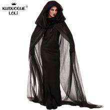 Halloween Cosplay Costume Night Witch Clothes Wandering Soul Ghost Costume 3piece Set Grim Reaper Nightclub Carnival Party Black 2024 - buy cheap