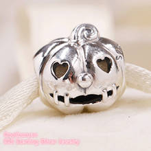 Autumn 100% 925 Sterling Silver Sweet Pumpkin Charm beads Fit Original Pandora Charms Bracelet DIY jewelry 2024 - buy cheap