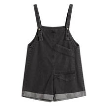 Denim Overalls Shorts Women Jumpsuit Loose Wide Leg Rompers Playsuits Summer Jeans Short Romper 2024 - buy cheap