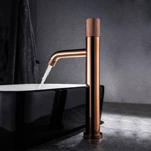 Tuqiu Bathroom Faucet Rose Gold Brass Bathroom Basin Faucet Cold And Hot Water Mixer Sink Tap Deck Mounted Black Tap 2024 - buy cheap