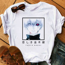 Tokyo Ghoul Anime Manga Print T Shirt Women Funimation Kaneki Ken Graphic Tshirts Female Tumblr Tops Tee Shirt Femme T-Shirt 2024 - buy cheap