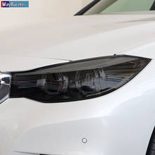 2 pçs carro farol película protetora luz dianteira transparente fumado preto tpu etiqueta para bmw série 3 gt f34 2013-on acessórios 2024 - compre barato