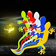 Pegatina reflectante para coche, marca de advertencia de seguridad, decoración automática, cinta reflectante Gecko, pegatina para parachoques, estilo de coche 2024 - compra barato