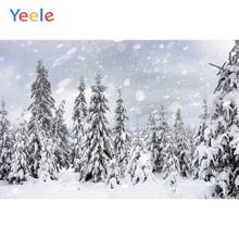 Yeele-fondos fotográficos personalizados para estudio fotográfico, telón de fotografía con paisaje de invierno, Bokeh, bosque nevado 2024 - compra barato