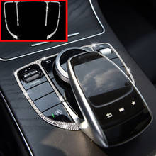 Angelguoguo Controle Do Carro do mouse Touchpad botões Quadro Decoração Tampa adesivo Para Mercedes Benz GLC X253 C W205 E Classe W213 2024 - compre barato