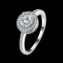 2021 925 jóias novo cristal de swarovskis anjo menina simples anel redondo fogo opala anéis para mulheres na moda noivado 2024 - compre barato
