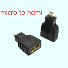 Mini adaptador universal HDMI A HDMI, convertidor de Cable Micro tipo D macho A conector hembra tipo A para TV LCD HDTV 2024 - compra barato