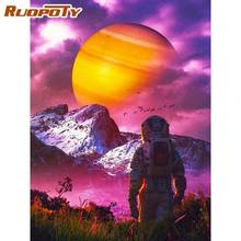 RUOPOTY 60×75 Frame DIY Painting By Numbers Astronaut Figure Paint By Numbers Drawing On Canvas Unique Gift Home Decoration 2024 - buy cheap