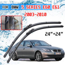 Escobillas de limpiaparabrisas de coche, accesorios para BMW serie 5 E60, E61, 2003 ~ 2010, 520i, 523i, 525i, 528i, 530i, 535i, 540i, 545i, 550i, M5, 520d, 525d 2024 - compra barato