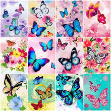 HUACAN-pintura de diamante completo, Kits de mariposa Animal, bordado Diamante, mosaico de flores, decoración para el hogar 2024 - compra barato