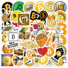 10/30/50PCS Digital Currency Bitcoin Stickers Aesthetic for Laptop Phone Car Waterproof Graffiti Decals Sticker Packs Kid Toys 2024 - buy cheap