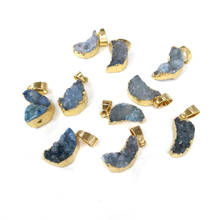 Colgantes de cuarzo de piedra Natural, colgante de cristal de racimo para la fabricación de joyas, accesorios de collar DIY, 10x24mm 2024 - compra barato