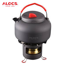 ALOCS-Juego de utensilios de cocina CW-K04PRO Camping, tetera de agua de 1.4L, estufa de Alcohol, soporte para quemador de Alcohol, Picnic al aire libre 2024 - compra barato