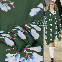 100cm*135cm Vintage Flower Fabric For Dress 60% Silk 40% Cotton Material Crepe De Chine 2024 - buy cheap