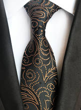 Gravatas caxemira masculinas de 8cm, tecido jacquard, floral, gravata de pescoço, atacado 2024 - compre barato