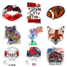 Iron-on Transfers for Clothing Patches punk Stickers Diy Stick Ball Rock Patch Flex Fusible Transfer Vinyl Adhesive Stripe C 2024 - buy cheap