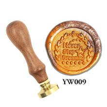 Dream-sello de cera de pintura exquisita, accesorio con mango de madera, sello Retro antiguo, personalizado, de alta calidad 2024 - compra barato