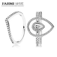 FAHMI 100% 925 Sterling Silver RADIANT SMALL TEARDROP RING SHIMMERING WISH RING TEARDROP SILHOUETTE RING SET RAU0494 2024 - buy cheap