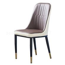  Nordic style modern home dining chair American imitation wood hotel restaurant chair soft bag comfortable dining table chair 2024 - buy cheap