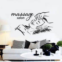 Woman Face Wall Decal Spa Beauty Massage Salon Fitness Girl Relax Time Interior Decor Door Window Vinyl Stickers Art Mural Q282 2024 - buy cheap