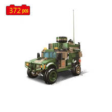 Brinquedo de blocos de construção do exército, série militar da segunda guerra mundial com radar de detecção veículo soldado swat diy presentes 2024 - compre barato