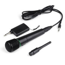 Micrófono de mano inalámbrico con cable 2 en 1, sistema receptor de micrófono no direccional para PC, escritorio, Audio de mano 2024 - compra barato