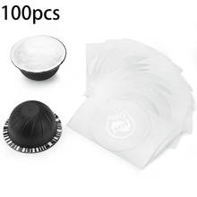 Tapa de lámina s para cápsulas de café, pegatina de tapa de lámina de aluminio de un solo uso para Nespresso Vertuo, 40/100/120 Uds. 2024 - compra barato