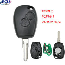 Mando a distancia de 2 botones, mando a distancia de 433MHz para Renault Kangoo Twingo PCF7947 Chip VAC102 blade 2024 - compra barato