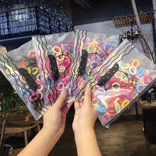 100Pcs/Pack Scrunchies For Women Girls Children Ponytail Holder Korean Style Elastic Colorful Kids Headband Rubber Bands 2024 - buy cheap