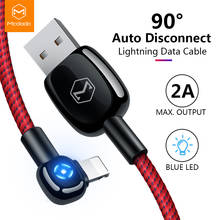 Mcdodo Auto Disconnect For lightning Charger Cable Fast Charging Data USB Cord For iPhone X XR XS Max 8 7 6 Plus LED elbow game 2024 - buy cheap