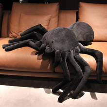 30 120cm simulação aranha preta curto pelúcia animal boneca de pelúcia criativo sofá escritório decoração plushie namorado namorada presente 2024 - compre barato
