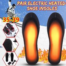 1 Pair USB Heated Shoe Insoles Foot Warming Pad Feet Warmer Sock Pad Mat Winter Outdoor Heating Insoles Can Be Cut 2024 - buy cheap