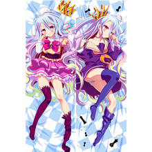 Funda de almohada NO GAME NO LIFE, Anime, Dakimakura, Waifu, Otaku, abrazando el cuerpo, Shiro, Cosplay, personalizada, Kawaii Girl 2024 - compra barato