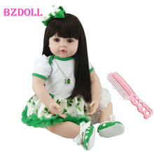 Muñeca de vinilo de silicona suave de 60cm para niñas, juguete de princesa, bebé vivo, regalo de cumpleaños 2024 - compra barato