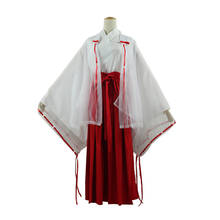 Anime Inuyasha Kikyo Kimono Full Set Cosplay Costume Halloween Costume 2024 - buy cheap