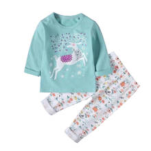 TUONXYE-pijamas de dibujos animados de ciervos para niños y niñas, ropa de dormir Infantil de animales bonitos, para el hogar 2024 - compra barato