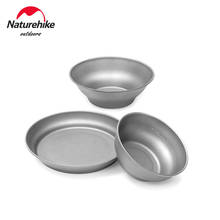 Naturehike conjunto de louça portátil de titânio puro, utensílios de mesa para piquenique e churrasco, titânio, prato, equipamento de alimentos, ultraleve 2024 - compre barato