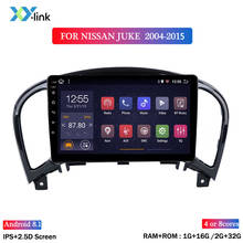 Автомагнитола с 9-дюймовым экраном, Android 8,1, мультимедийный DVD-плеер для NISSAN JUKE 2004-2015, GPS-навигация, аксессуары, bluetooth 2024 - купить недорого