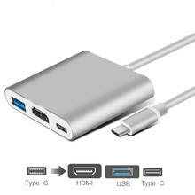 Adaptador Thunderbolt 3 USB C3.1 tipo C a HDMI USB3.0 macho a hembra, convertidor USB C HDMI para proyector, ordenador, HDTV, Macbook pro 2024 - compra barato