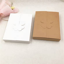 Cajas de papel Kraft con forma de trébol de cuatro hojas, embalaje para regalos de recuerdo de aniversario, DIY, 24 unids/lote 2023 - compra barato